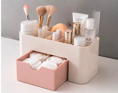Plastic Cosmetic Organiser with Drawer – Makeup & Beauty Storage Box