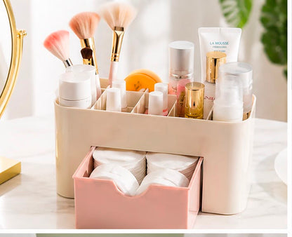 Plastic Cosmetic Organiser with Drawer – Makeup & Beauty Storage Box