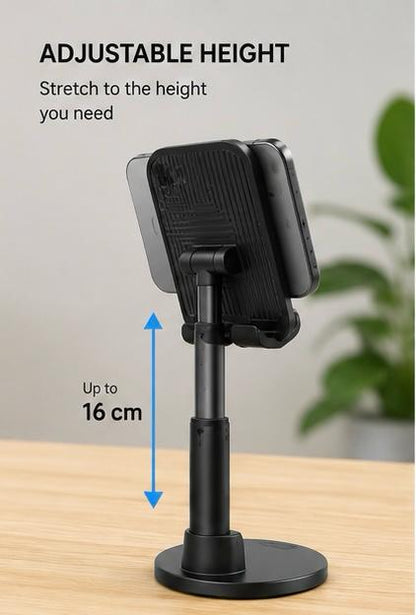 Collapsible Telescopic Mobile Holder – Adjustable & Foldable Phone Stand
