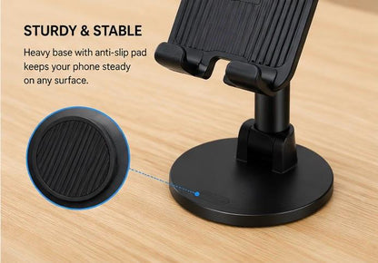 Collapsible Telescopic Mobile Holder – Adjustable & Foldable Phone Stand